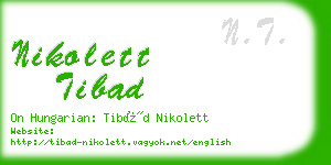 nikolett tibad business card